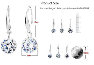 Earring Charm 2019 New Korean Version Of The Popular Fashion Cute Shiny White Crystal Earrings Women's Jewelry Sales Punk