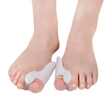 2pcs=1pair Silicone Two Hole Toe Separator Gel Foot Finger Protector Bunion Orthopedic Hallux Valgus Guard Straightener Pedicure