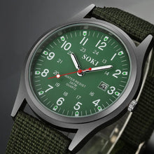 SOKI Nylon Strap Quartz Wristwatcheh Men Sports Watches Casual Military Watch Quartz Wrist Watch Relogio Masculino