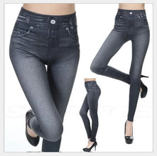 S-5XL Sexy Seamless Leggings Women Lined Spring Autumn Print Jeans Sportwear Slim Jeggings  Woman Fitness Stretchy Black Pants